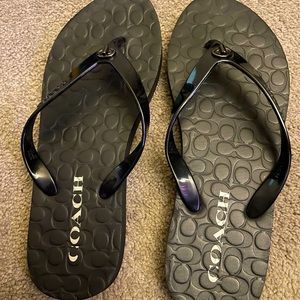 Size 6 Gently used Coach Flip Flops